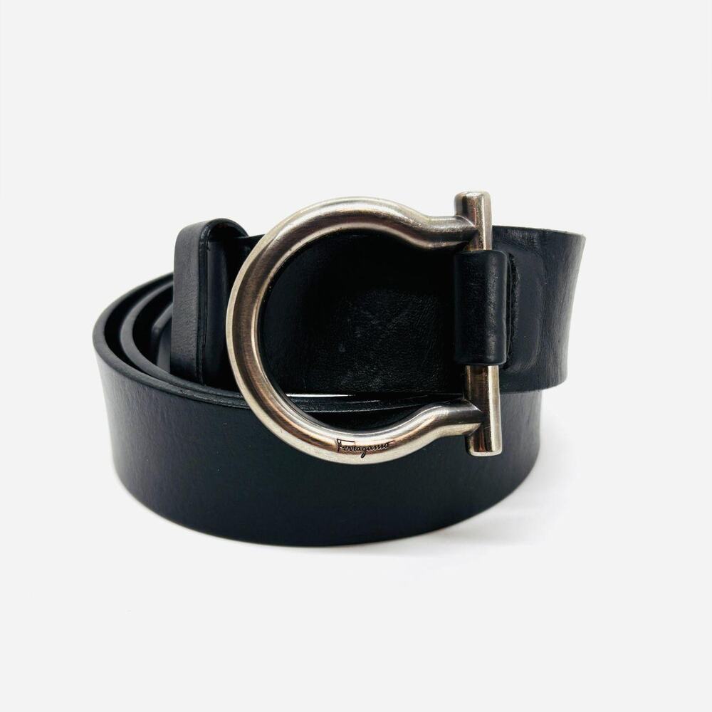 Salvatore Ferragamo Gancini Single Buckle Leather Belt